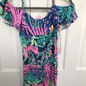 Lilly Pulitzer romper off the shoulder